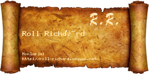 Roll Richárd névjegykártya