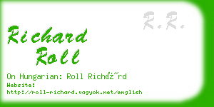 richard roll business card